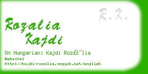 rozalia kajdi business card
